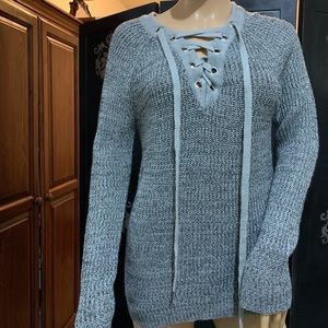 Grey Shoe Lace Sweater 🍩